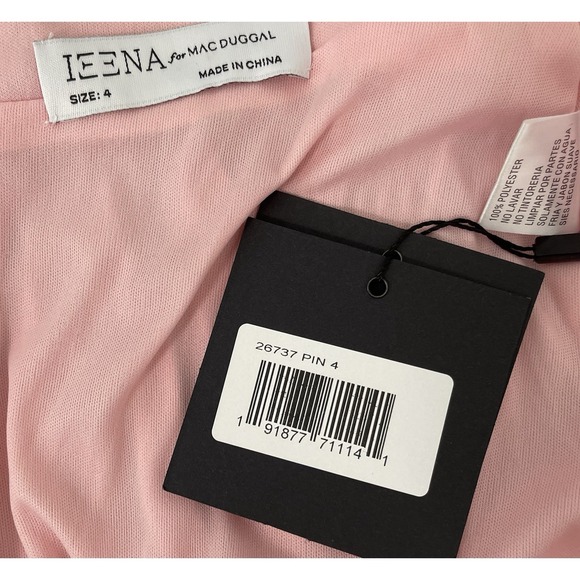 Mac Duggal 26737 Pink Long Sleeve Pleated Charmeuse Cut Out Gown Size 4 $498 - Picture 6 of 6